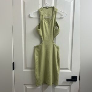 Hey Babe green mini cut out dress